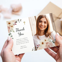 Neutral Watercolor Floral | Confirmation Photo
