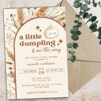 Neutral Watercolor Little Dumpling Bao Baby Shower