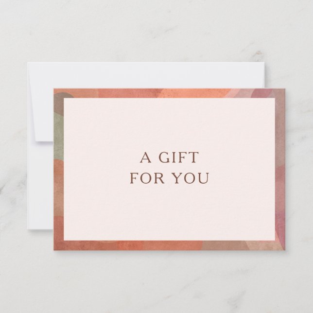 Neutral Watercolor Modern Gift Certificate (Front)