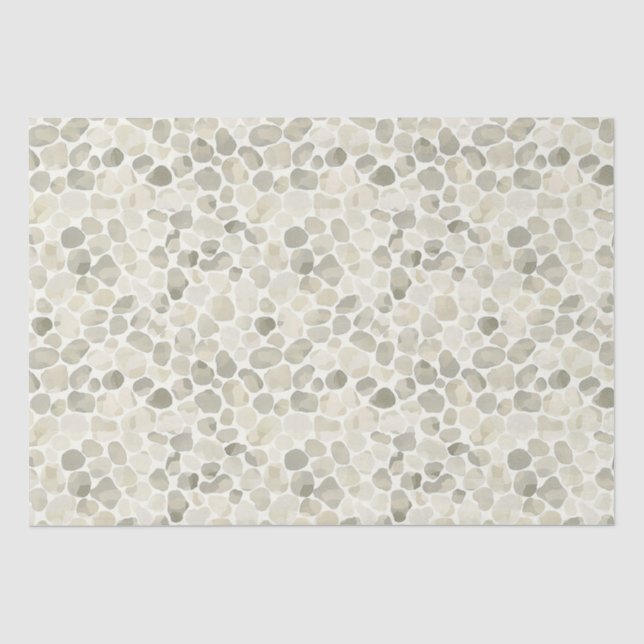 Neutral Watercolour paint-style Pebble Patterned Tissue Paper (Front)