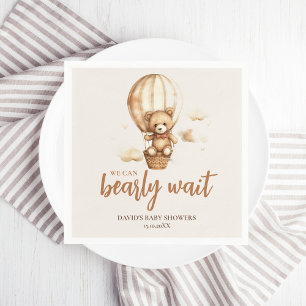 Neutral We Can Bearly Wait Napkin