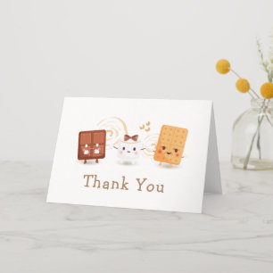 Neutral Whimsical S'more Fun Baby Shower  Thank You Card