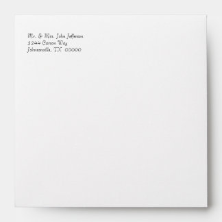 Neutral White and Sand Square Envelope