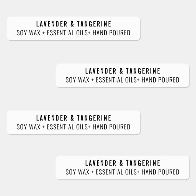 Neutral White Candle Tamper-proof Seal  Labels (Group)