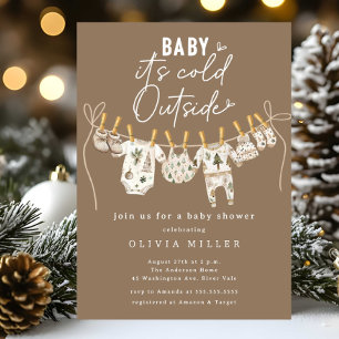 Neutral Winter “Baby It’s Cold Outside” Invitation