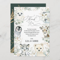 Neutral Winter Wonderland Cute Animals Baby Shower