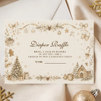 Neutral Winter Wonderland Diaper Raffle