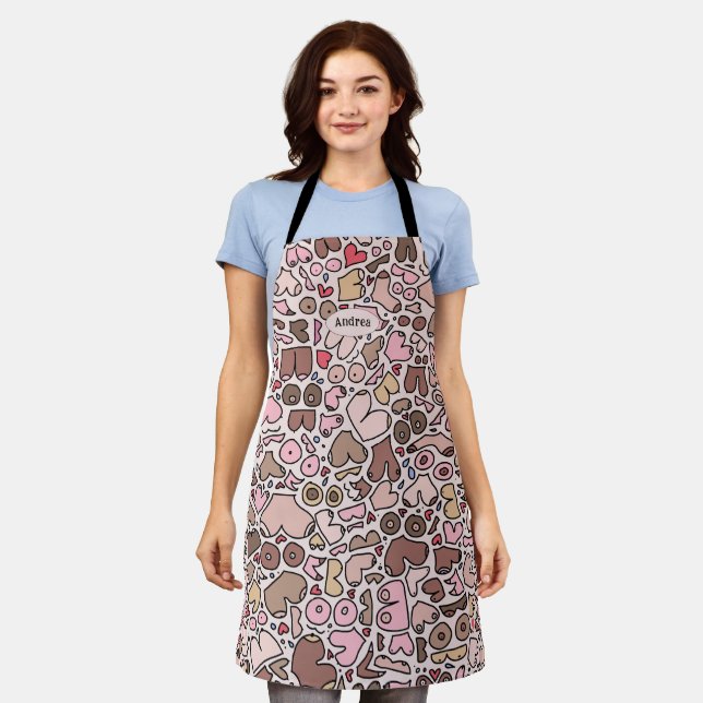 neutral woman breast patten apron (Worn)