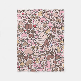 neutral woman breast patten fleece blanket