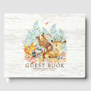 Neutral Woodland Baby Shower Guest Book