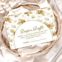 Neutral Woodland Leaves Diapper Raffle