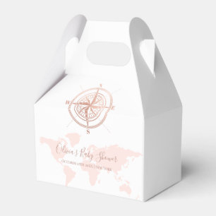 Neutral World Map Travel Adventure Baby Shower Favour Box