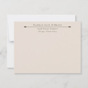 Neutrals Elegant Personalised With Name Address Card
