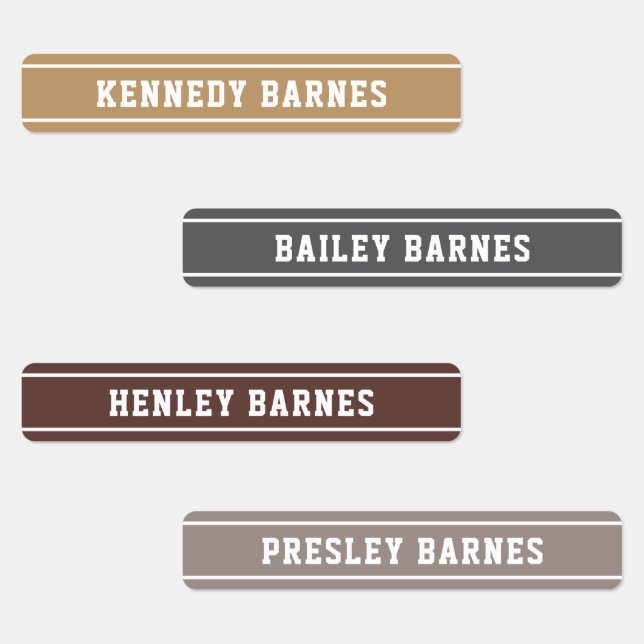 Neutrals Sporty Back To School Name (Group)