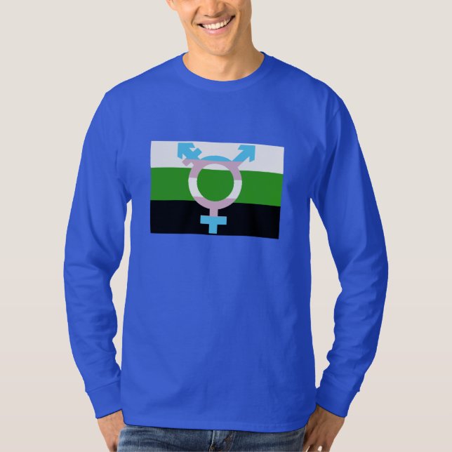 Neutrois Flag Trans Symbol T-Shirt (Front)
