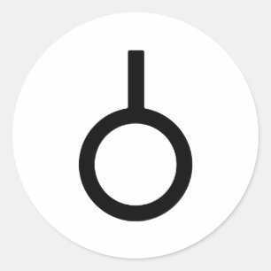 Neutrois Gender Symbol Classic Round Sticker