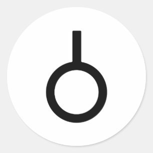 Neutrois Gender Symbol Classic Round Sticker