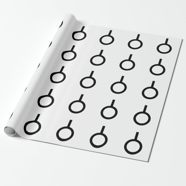 Neutrois Gender Symbol Wrapping Paper (Unrolled)