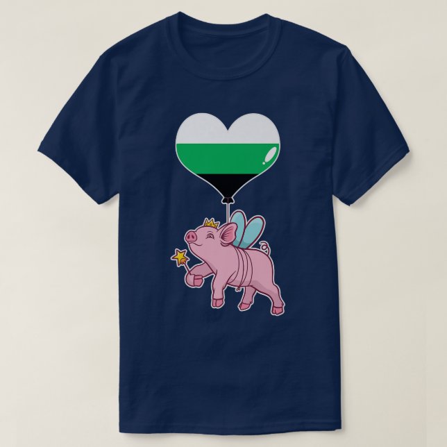 Neutrois Pig Fairyseual IdentityNonbinary Love T-Shirt (Design Front)