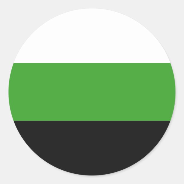 Neutrois Pride Flag Classic Round Sticker (Front)