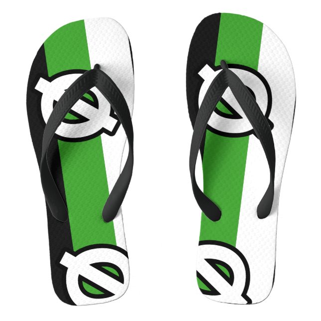 Neutrois Pride Flip Flops (Footbed)
