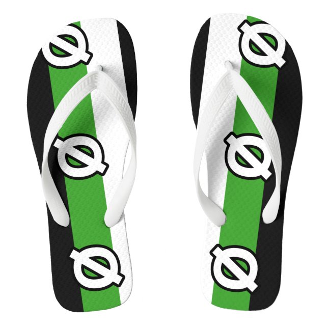 Neutrois Pride Flip Flops (Footbed)