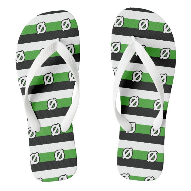 Neutrois Pride Flip Flops (Footbed)
