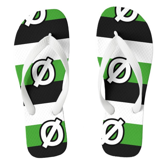 Neutrois Pride Flip Flops (Footbed)
