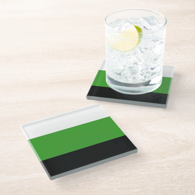 Neutrois Pride Glass Coaster (Angled)