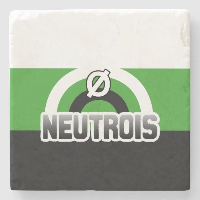 NEUTROIS PRIDE RAINBOW STONE COASTER (Front)