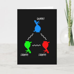 Neutron Quark Duck Birthday Card