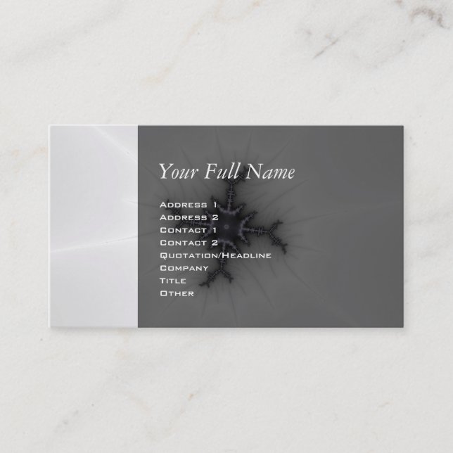 Neutron Star - Fractal Art Business Card (Front)