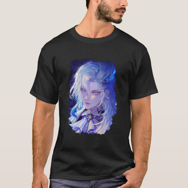 Neuvillette Genshin Art | Basic Dark T-Shirt (Front)