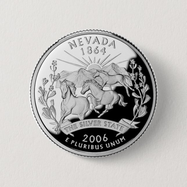 Nevada 6 Cm Round Badge (Front)