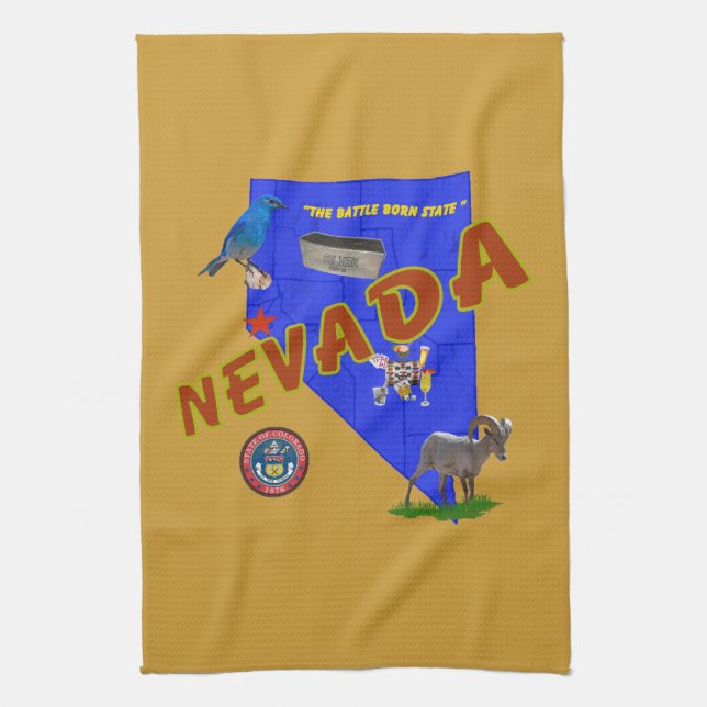 Nevada American MoJo Kitchen Towel (Vertical)