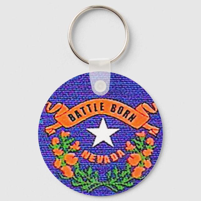 Nevada Battle Born Key Ring (Front)