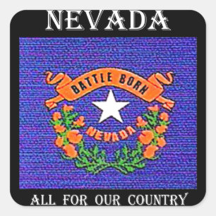Nevada Battle Born Square Sticker