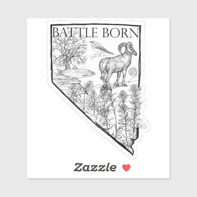 Nevada Battleborn State Symbols Bighorn Trout (Sheet)