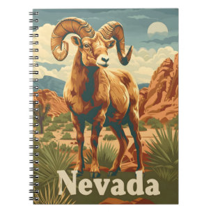 Nevada Bighorn sheep Vintage Notebook