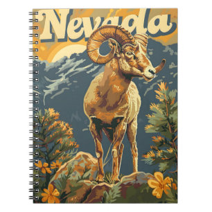 Nevada Bighorn Sheep Vintage Notebook