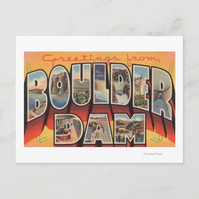Nevada - Boulder Dam - Large Letter Scenes Postcard (Front)