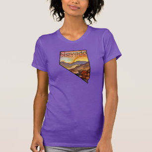Nevada Chasing Sunsets Desert Mountain Landscape T-Shirt