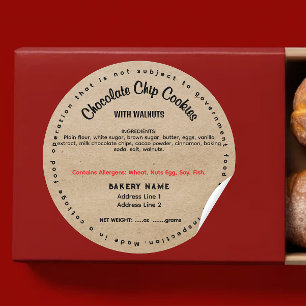 Nevada Cottage Law Food label sticker