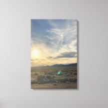 Nevada Desert Sunset – Vertical Golden Sky