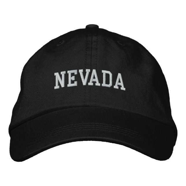 Nevada Embroidered Adjustable Cap Black (Front)