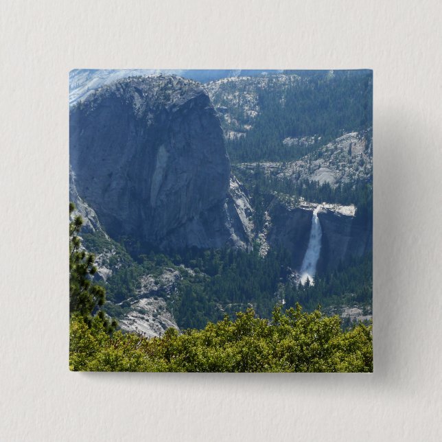 Nevada Falls from the Panorama Trail Yosemite 15 Cm Square Badge (Front)