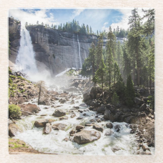 Nevada Falls Glass Coaster (Front)