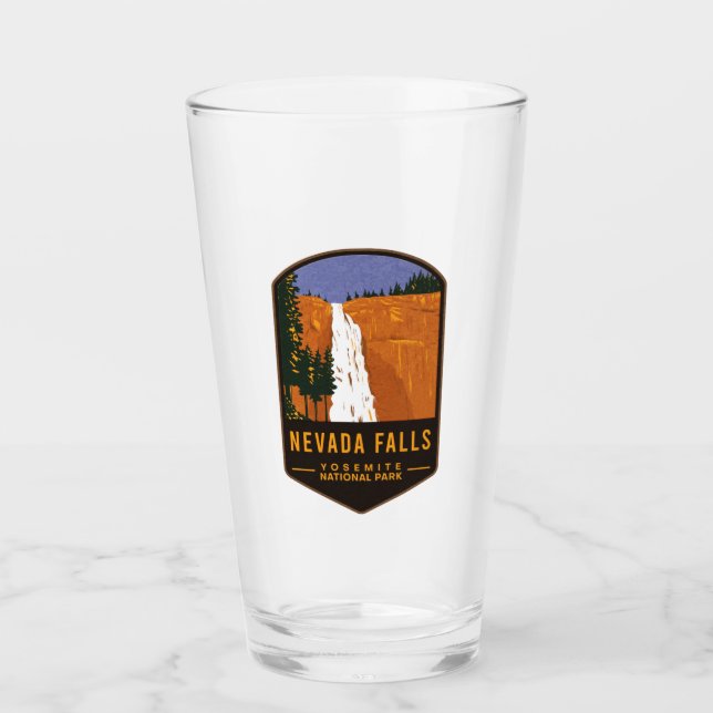 Nevada Falls Yosemite National Park Glass (Front)