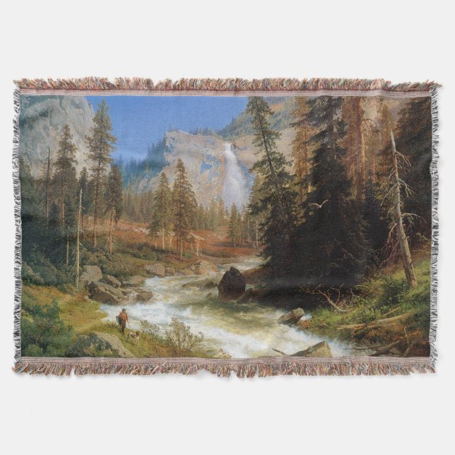 Nevada Falls, Yosemite Throw Blanket (Front)