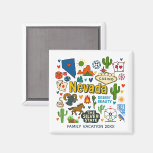 Nevada Family Trip Keepsake Personalised Magnet